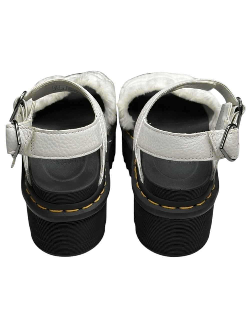new Dr Martens ☁︎︎ Voss Fluffy Faux Fur Platform Sandal ☁︎︎ White Nappa ☁︎︎ 37 - Picture 6 of 17